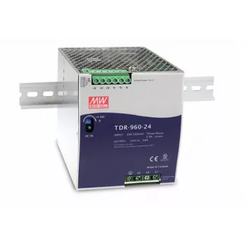 MEAN WELL TDR-960-24 DIN sliedes barošanas bloks, 24 V DC, 40 A, 960 W