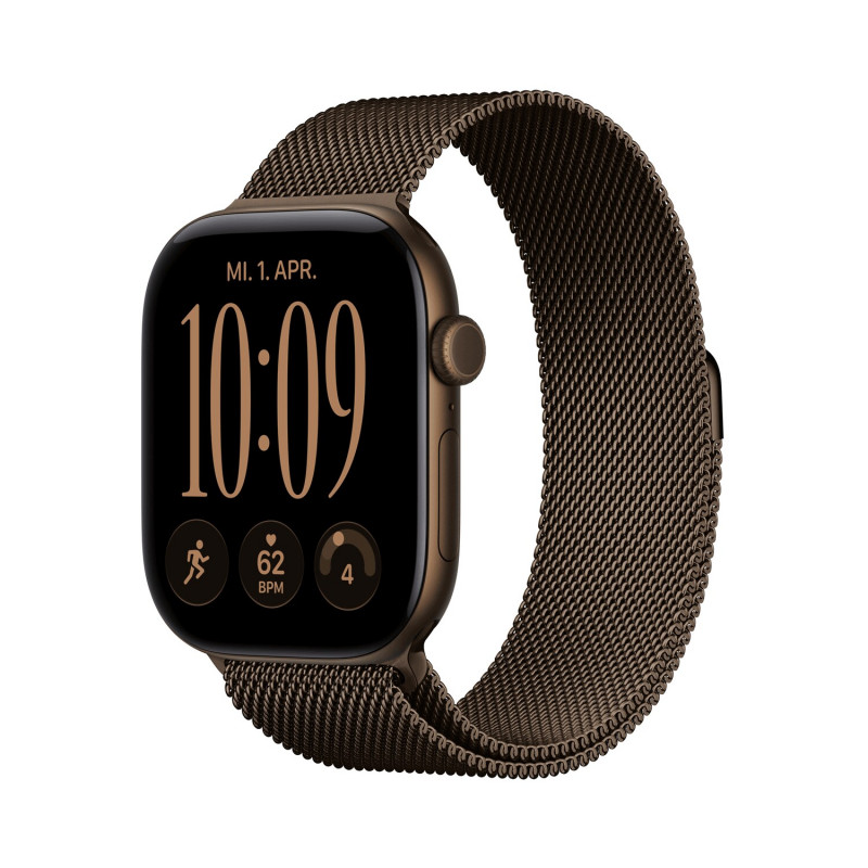 Apple Watch Series 12 GPS + Cellular 46mm Dark Bronze alumīnija korpuss ar Dark Bronze Milanese Loop - M/L