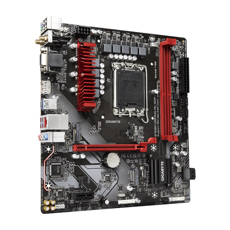 GIGABYTE B760M GAMING AC DDR4 mātesplate, Intel Core 14. paaudze, 6+2+1 fāžu VRM, DDR4 līdz 5333 MHz (OC), 2x M.2 PCIe 4.0, Wi-Fi 802.11ac, 2.5GbE LAN