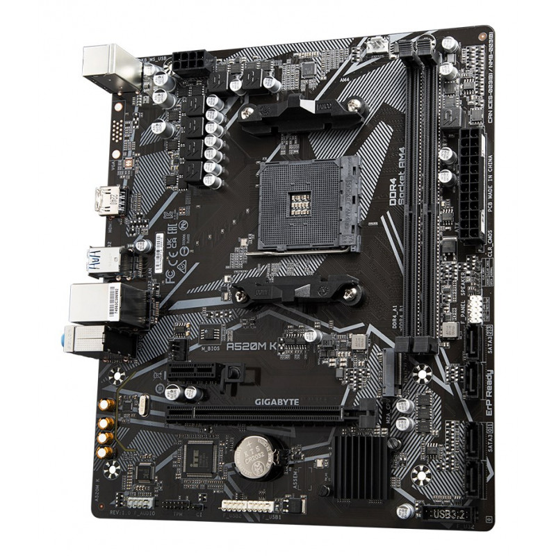 Gigabyte A520M K mātesplate, AMD A520, AM4, mATX