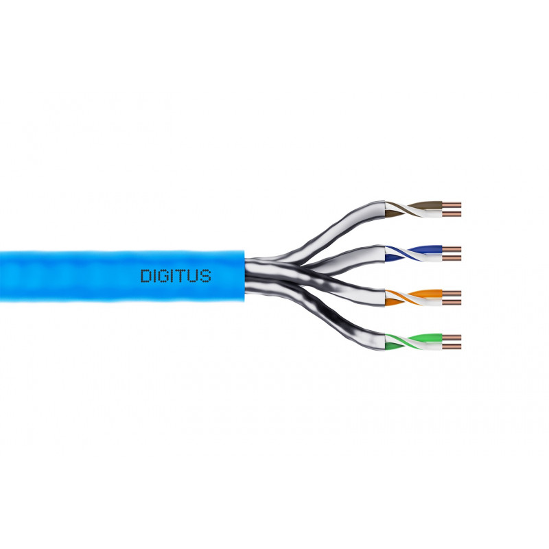 Digitus Cat6a U/FTP instalācijas kabelis, 100 m, zils, LSZH, simplex
