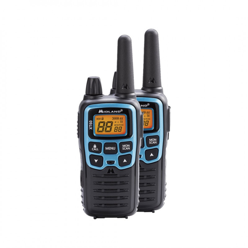 Midland XT60 rācija, 24 kanāli, 446.00625 - 446.0937 MHz, melna, zila