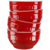 Staub Ceramique bļodu komplekts 0.4 L apaļas keramikas sarkanas 4 gab.