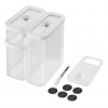 ZWILLING 1026082 Taisnstūra pārtikas uzglabāšanas trauki, 5,4 L, caurspīdīgi/balti, 5 gab