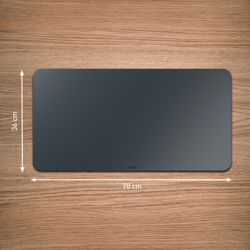 Leitz galda paliktnis, 700 x 360 mm, pārstrādāta āda, gluds, tumši pelēks (5385-00-89)