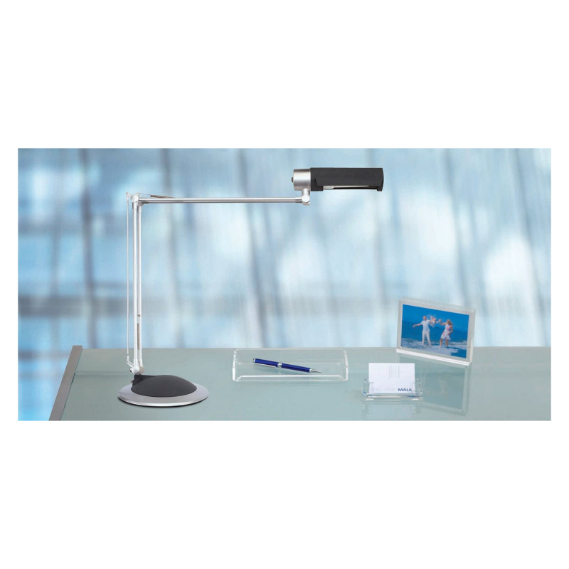 MAUL MAULoffice LED galda lampa, 9,5 W, sudraba