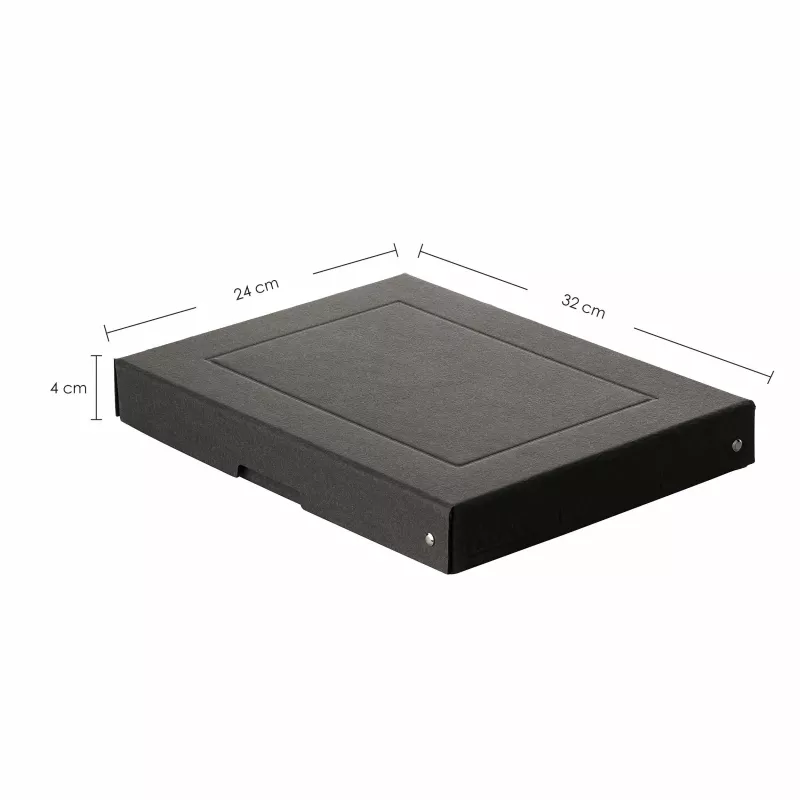 FALKEN PURE glabāšanas kaste 500 loksnēm, 24 x 32 x 4 cm, melna
