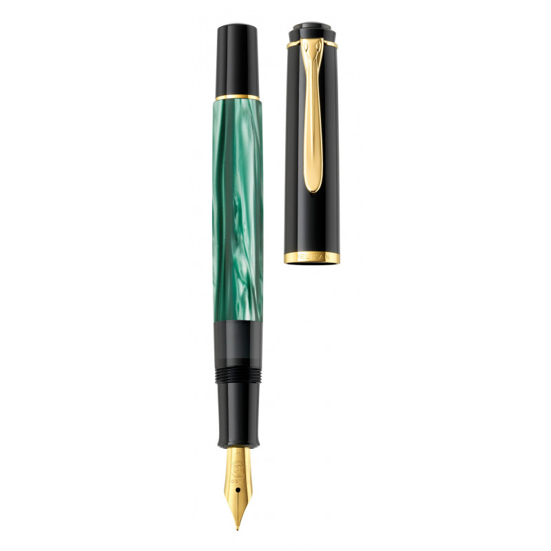 Pelikan Classic M200 virzuļa tintes pildspalva, zaļa marmorēta