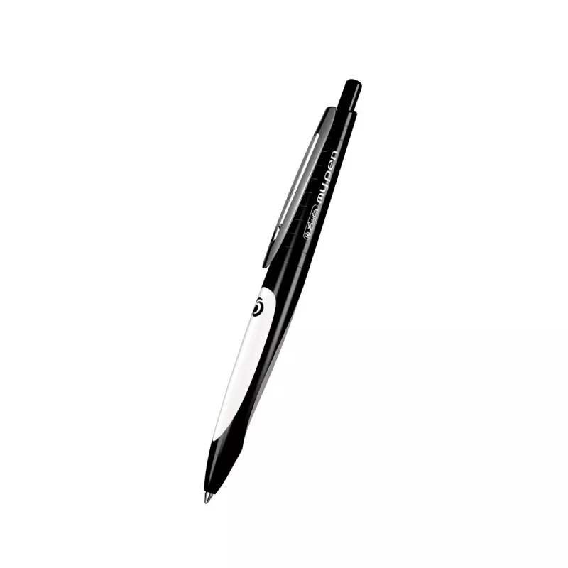 Herlitz my.pen ievelkama lodīšu pildspalva, melna/balta, 0,6 mm, zila tinte