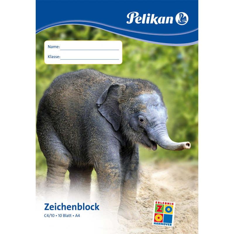 Pelikan C4/10 zīmēšanas bloks A4, 100 g/m², 10 loksnes, bez hlora, balts