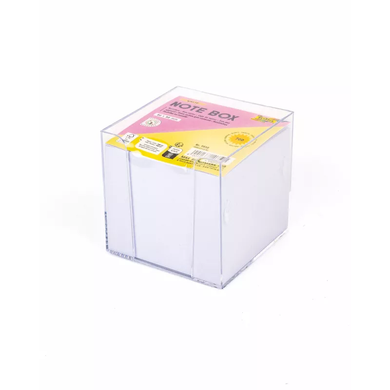 Folia piezīmju lapiņu kārba ar 700 lapiņām, balta/caurspīdīga