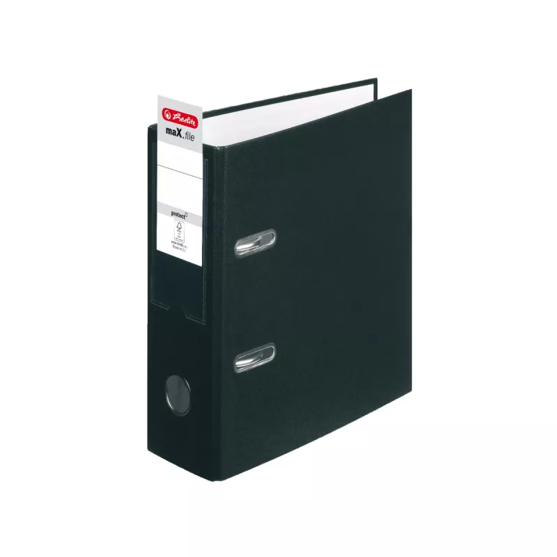 herlitz maX.f pro sviras mape DIN A5, vertikāla, 8 cm, melns kartons