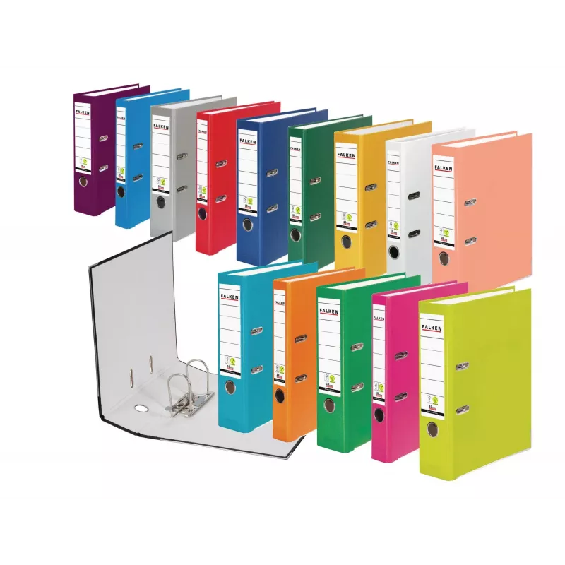 FALKEN Color mape-reģistrs, plastmasas, 8 cm, DIN A4, zaļa