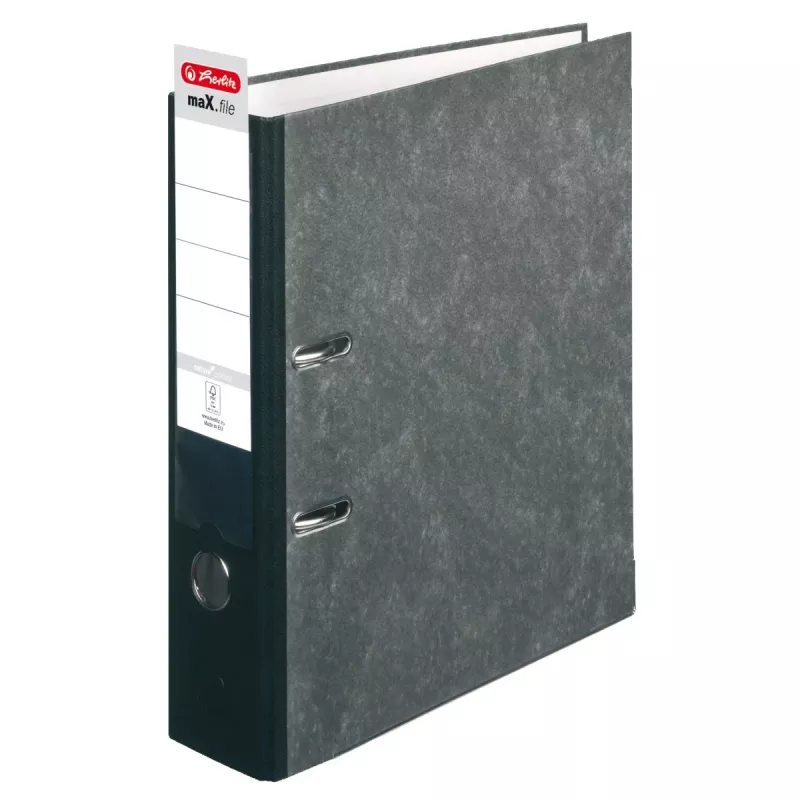 Herlitz maX.file nature pock mape ar sviras mehānismu A4, 80 mm mugura, mākoņu marmora raksta pārklājums