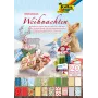 folia Ziemassvētku motīvu bloks, 270 g/m², dažādas krāsas