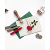folia zīmogu komplekts, sarkans, sudraba, zelta