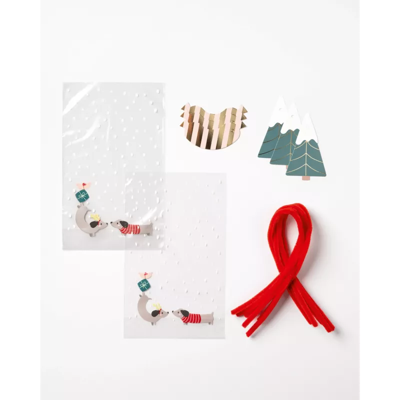 folia PP maisiņš ar bloka dibenu MERRY WOOFMAS 14,5 x 23,5 cm