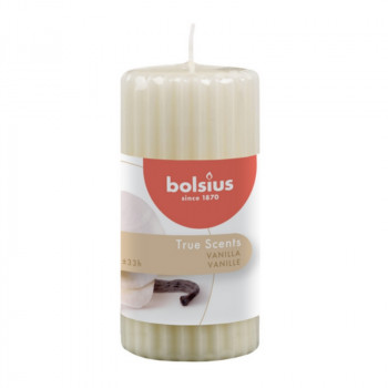 Bolsius True Scents smaržīga cilindriska svece Ø58 x 120 mm, vaniļa