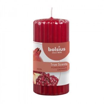 Bolsius True Scents smaržīga cilindriska svece Ø58 x 120 mm, granātābols