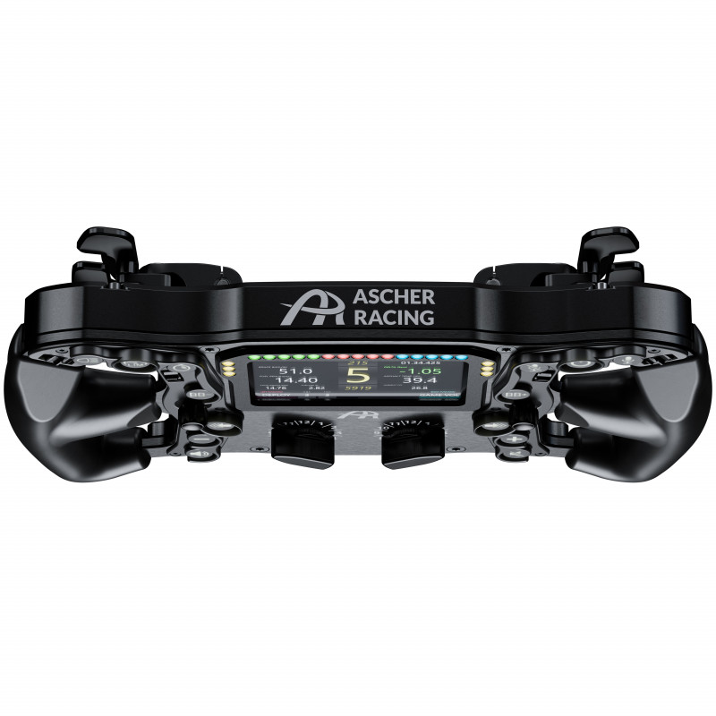Ascher Racing Ultimate Black Edition sacīkšu simulatora stūre