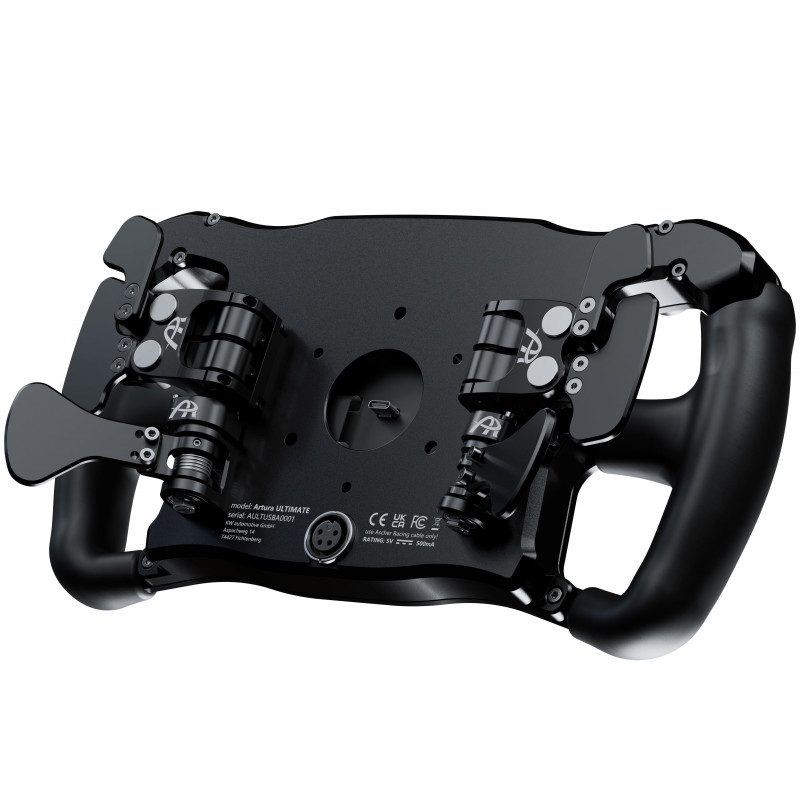 Ascher Racing Ultimate Black Edition sacīkšu simulatora stūre