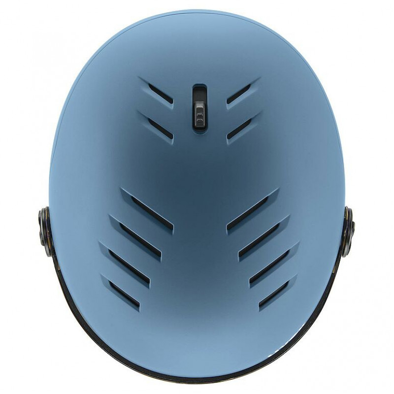 UVEX Wanted Visor slēpošanas ķivere, akmens krāsas/zila, 58-61