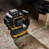DeWalt DCLE34031D1-QW 3x360° krustlīniju lāzera līmeņrādis, zaļš, 40 m, 18 V, 2 Ah akumulators, TSTAK koferis