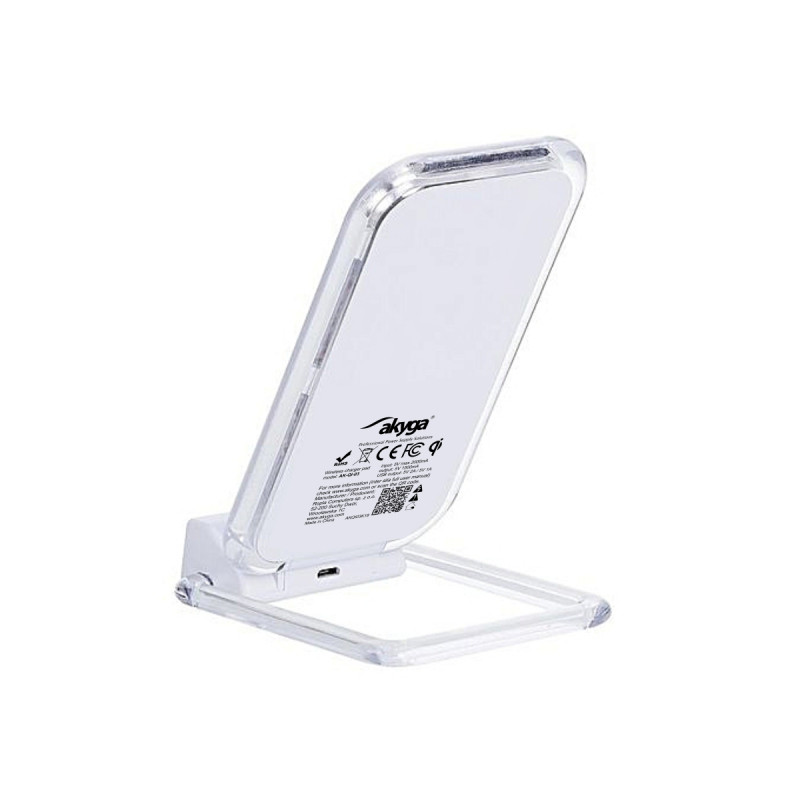 Indukcijas lādētājs QI Akyga AK-QI-03 5V max 1.5A 2 x USB 2.0