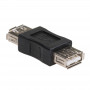 Akyga AK-AD-06 USB-A adapteris ligzda – ligzda, USB 2.0, melns