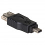Akyga AK-AD-07 OTG adapteris USB-A ligzda – mini USB spraudnis, melns