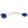 Akyga AK-AD-20 VGA (M) uz 2x VGA (F) sadalītāja kabelis, 15 cm, balts