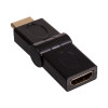 Akyga AK-AD-40 HDMI (M) uz HDMI (F) 180° pagriežams leņķa adapteris, melns
