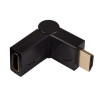 Akyga AK-AD-40 HDMI (M) uz HDMI (F) 180° pagriežams leņķa adapteris, melns