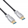 Akyga AK-HD-200L HDMI 2.1 aktīvais optiskais kabelis (AOC), 48 Gbps, 8K@60Hz, 4K@120Hz, 20 m, melns