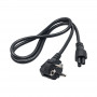 Akyga AK-NB-08A portatīvā datora strāvas kabelis CEE 7/7 – IEC C5, CCA 3x0,5 mm², 1 m, melns