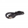 Akyga AK-DC-02 barošanas kabelis USB-A spraudnis – DC 2,5 x 0,7 mm spraudnis, 0,8 m, melns
