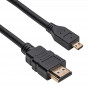 Akyga AK-HD-15R HDMI uz Micro HDMI kabelis v1.4, 1,5 m, melns
