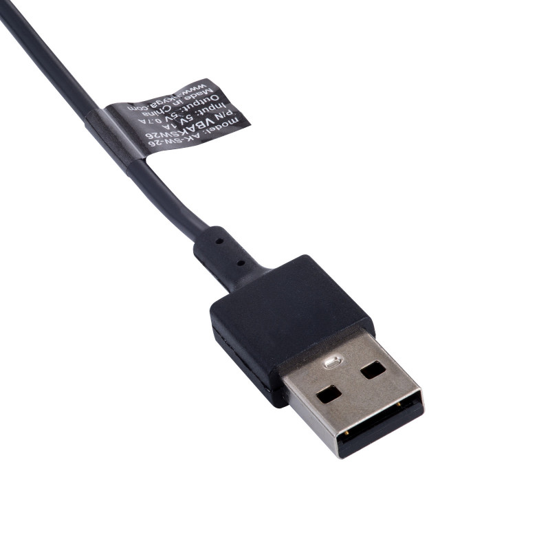 Akyga AK-SW-26 magnētisks uzlādes statīvs, paredzēts Fitbit Versa 3 / Sense, USB-A, 1 m