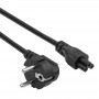 Akyga AK-NB-10C portatīvā datora strāvas vads CEE 7/7 uz IEC C5, 3x 0,75 mm² varš, 3 m, melns