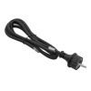 Akyga AK-OT-02S CEE 7/7 gumijas barošanas kabelis ar atvērtu galu, H05RR-F 3x 1,5 mm², 1,8 m, melns