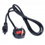 Akyga AK-AG-02A barošanas kabelis UK BS 1363 (G tips) – IEC C5, CCA 3 x 0,5 mm², 1,5 m, melns