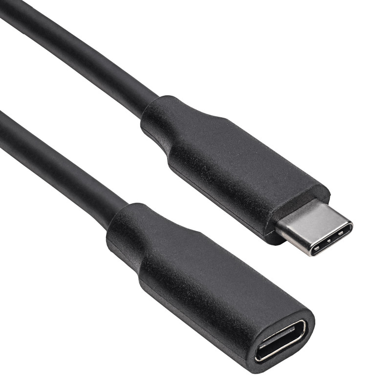 Akyga AK-USB-32 USB-C (M) uz USB-C (F) pagarinājuma kabelis, USB 3.1, 0,3 m