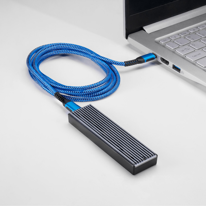 Akyga AK-USB-36 USB-C – USB-C pīts kabelis, USB 2.0, 100 W, 0,5 m, zils