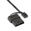 Akyga AW-12E-BR 120 mm korpusa ventilators, 33 sarkanas LED, Molex, melns