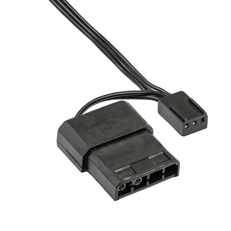 Akyga AW-12E-BR 120 mm korpusa ventilators, 33 sarkanas LED, Molex, melns