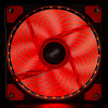Akyga AW-12E-BR 120 mm korpusa ventilators, 33 sarkanas LED, Molex, melns