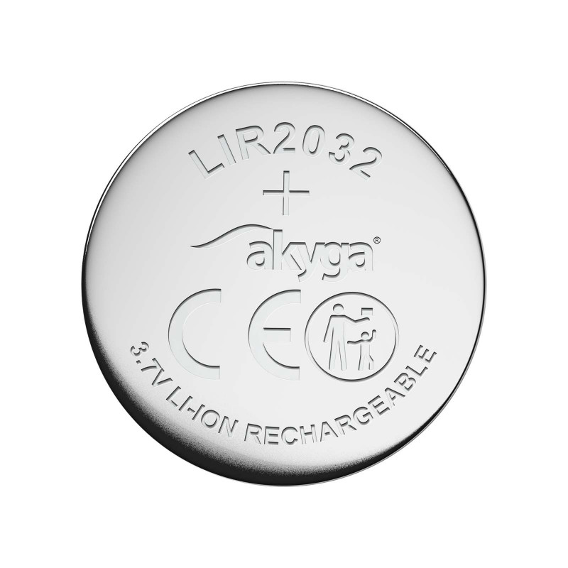 Akyga UltraCoin AKY1707 LIR2032 uzlādējams litija jonu monētas tipa akumulators 3,7 V 70 mAh