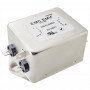Akyga EN2080-10-F vienfāzes EMI filtrs 10 A, 120–250 V AC, 50/60 Hz, 6,3 mm savienotāji