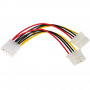 Akyga AK-CA-15 Molex (M) uz 2x Molex (F) barošanas sadalītāja kabelis, 15 cm