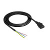 Akyga AK-OT-02A strāvas kabelis IEC C13 – atvērts gals, CCA 3 x 0,5 mm², 1,5 m, melns